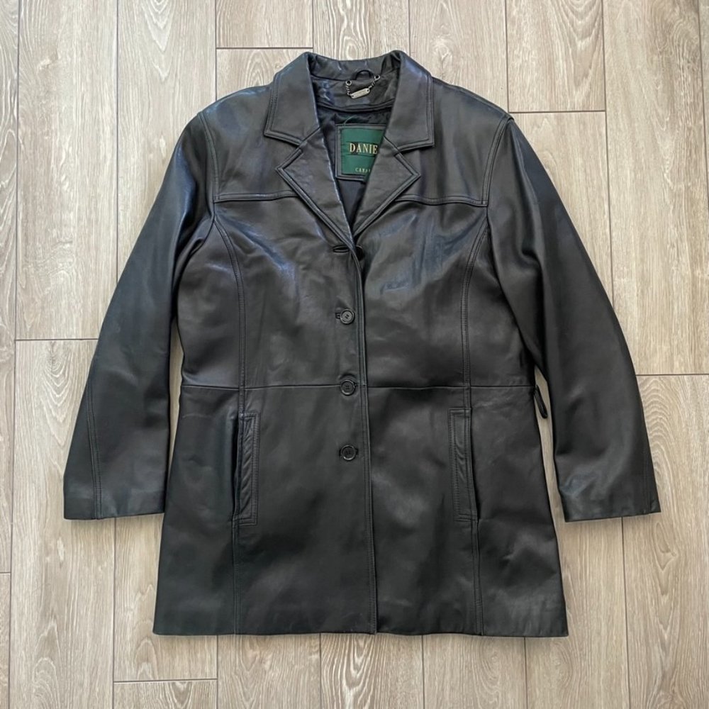 Danier | Y2K Long Line Leather Jacket
